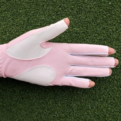 Multi color soft outdoor cabretta leather golf glove