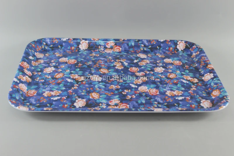 Flower Print Melamine Food Tary Plastic Fruit Tary Top grade