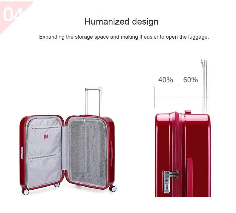 Elegant Travel 20 24 Inch Luggage Abs Pc Dot Fashion Innovative ...