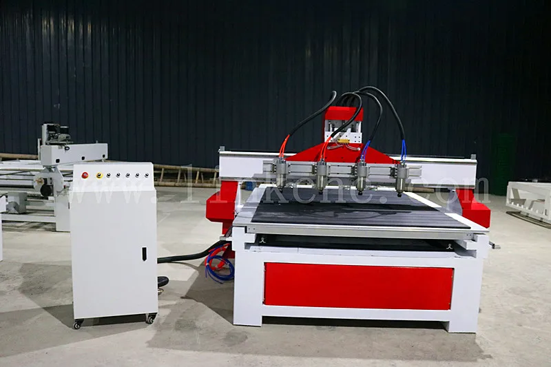 1520 Multi head 4 Axis 3d wood cnc router / cnc router machine with four heads