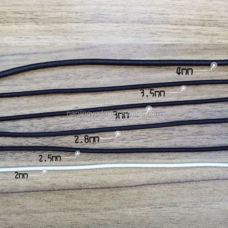 sizes of elastic cord