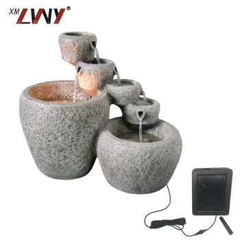 Garden Used Outdoor Fiber Resin Solar Water Fountain Buy Solar Fountain Waterfall Fountains Water Fountain Indoor Product On Alibaba Com