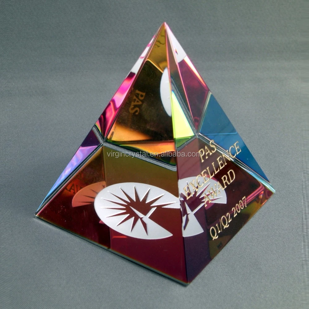 Wholesale Tall Crystal Pyramid Paperweights With Customized Size Buy