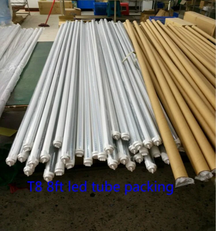 Factory 100lm/w 36w led tube integrated 8ft led tube light for warehouse lighting