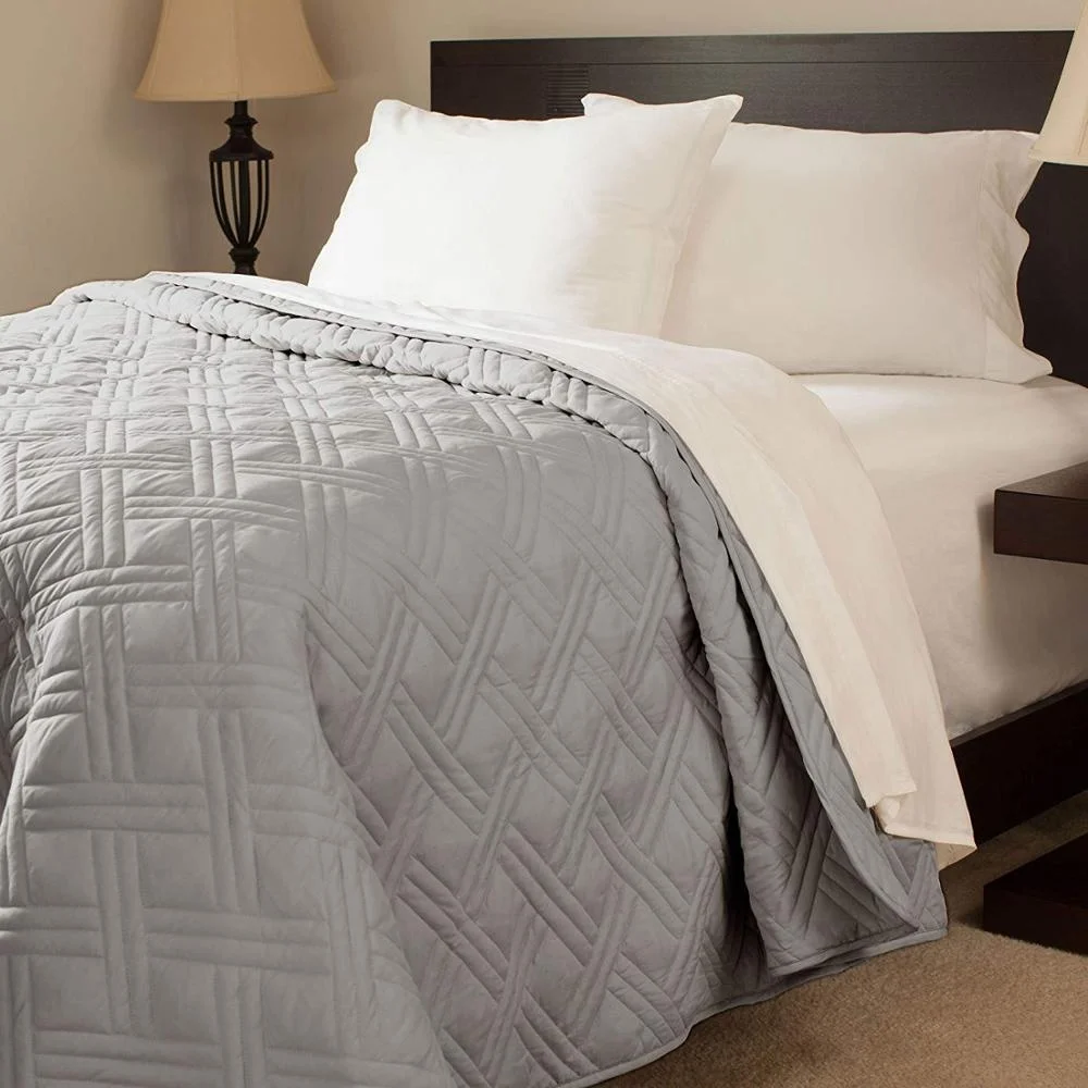 Solid Color Bed Quilt Full Queen Silver Buy Plush Hotel Duvet