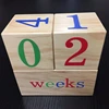 Neture age blocks baby photo shoot props wooden cube block