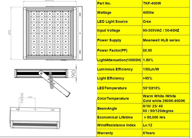 projector starry sky moving head beam led outdoor stadium light 500W equal to others 4000W