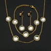 Fashion hot selling stainless steel 18k gold plated indian jewelry sets