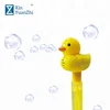 Mini cartoon yellow duck head soap stick shape blow bubbles for kids
