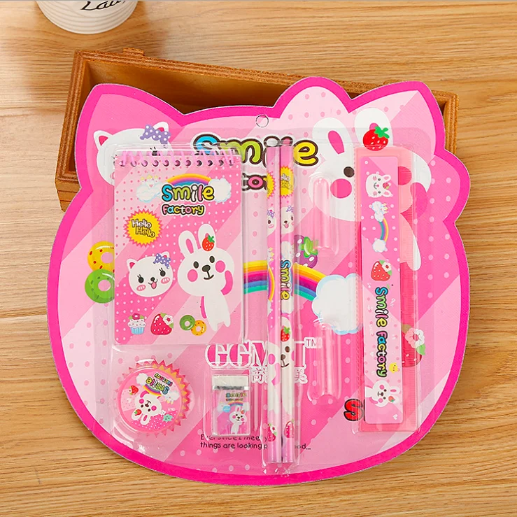 Cute Cartoon Kids Stationery Set Back To School Kawaii School Supplies ...