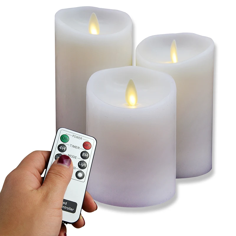 Moving Wick Unscented Flickering Battery Operated Electric Led