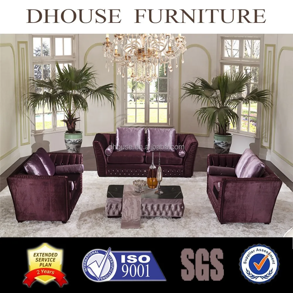 Italian Neoclassical Dubai Fabric Chesterfield Sofa Sets Home