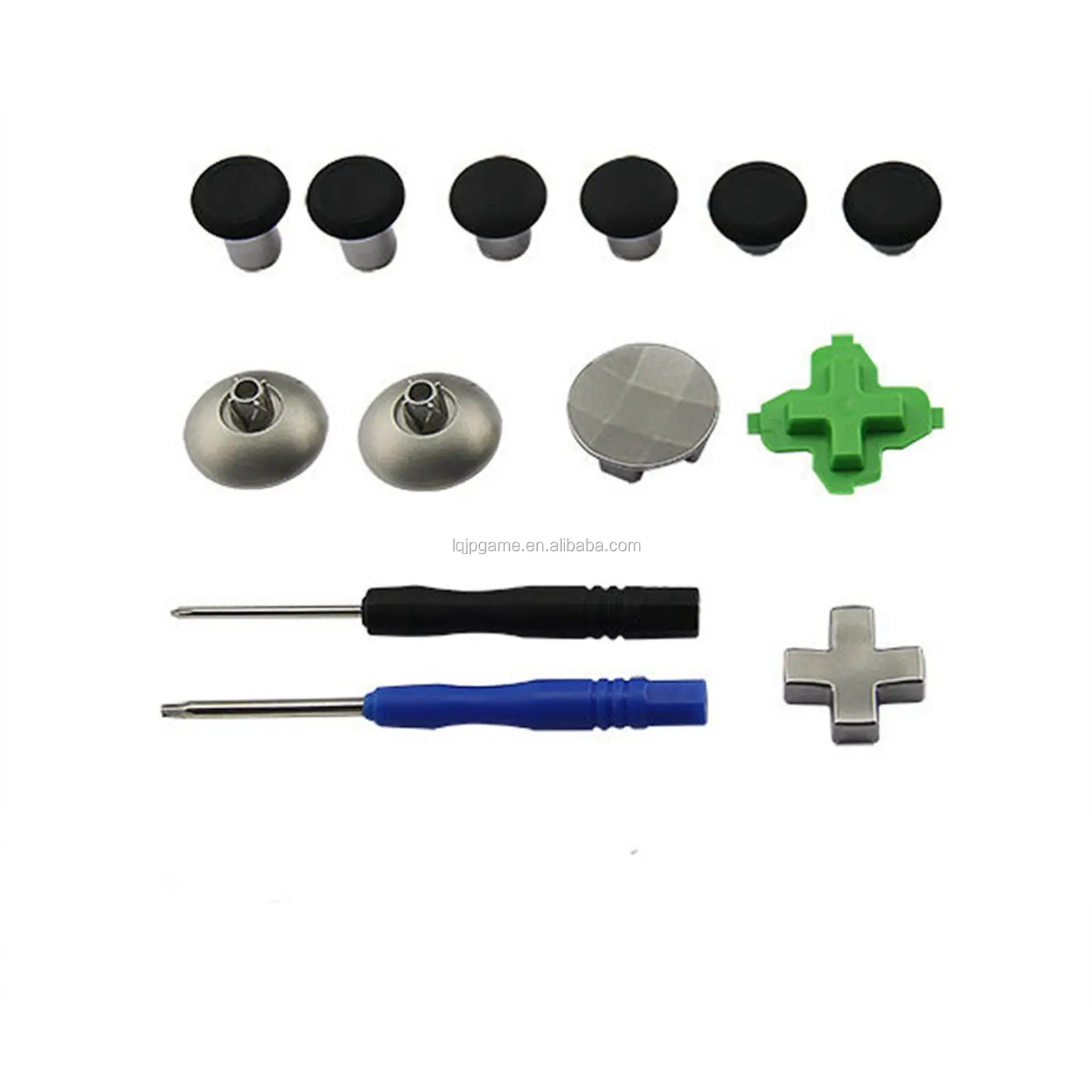 Repair Parts Joystick Buttons 11Pcs for XBox One Elite/PS4 Controller Magnetic Thumbsticks Buttons D-pad + Tool