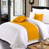 Colorful Plain Dyed Decorative Hotel Bed Runner And Cushion Sets