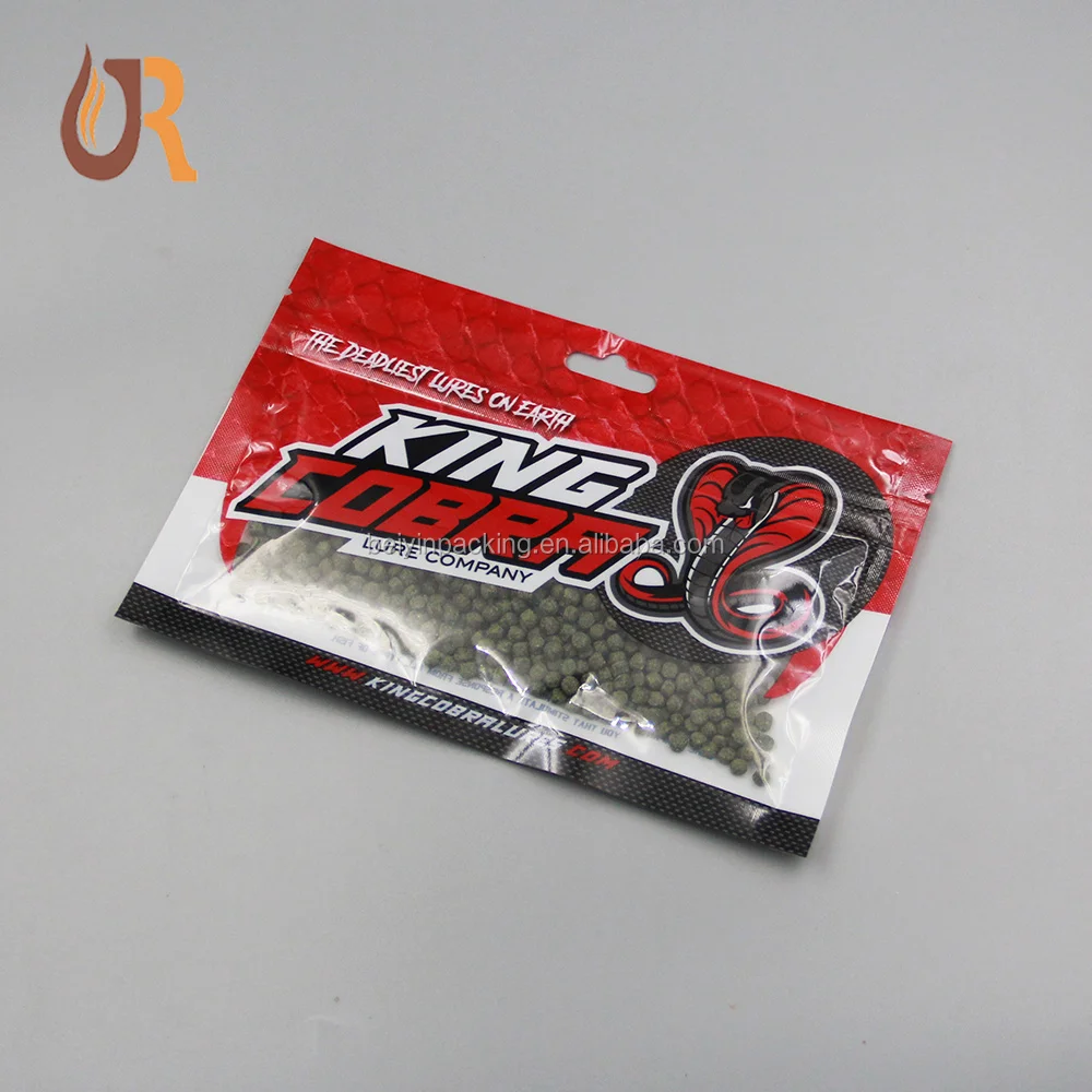 Resealable Plastic Ziplock Fish Baits Lures Packaging Zipper Bag With ...