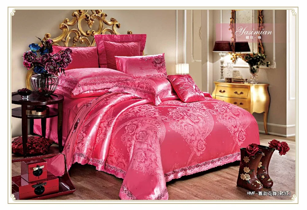 100 Cotton Jacquard Fabric Bed Linen Wholesale Home Design Bedding