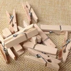 mini Wooden Pegs Natural Craft Baby Clothes Pin wood photo clips 35mm