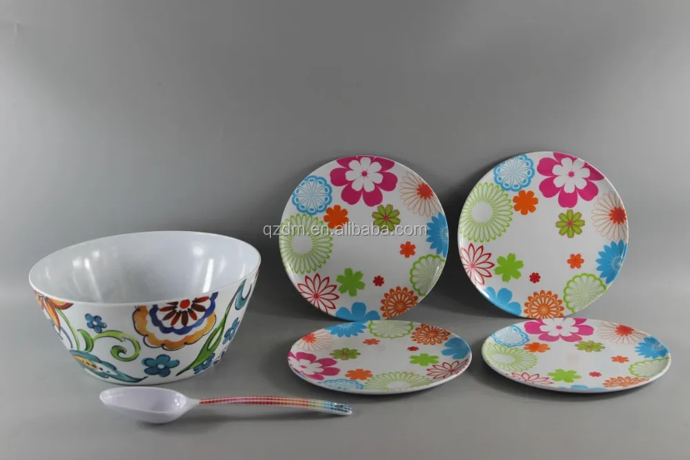 Melamine Salad Set/Plastic Picnic Salad Set