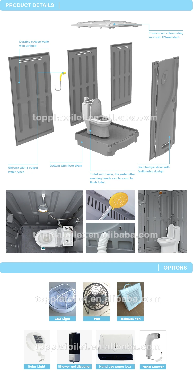 Portable Plastic Shower Room With Toilet Inside Buy Portable Toilet