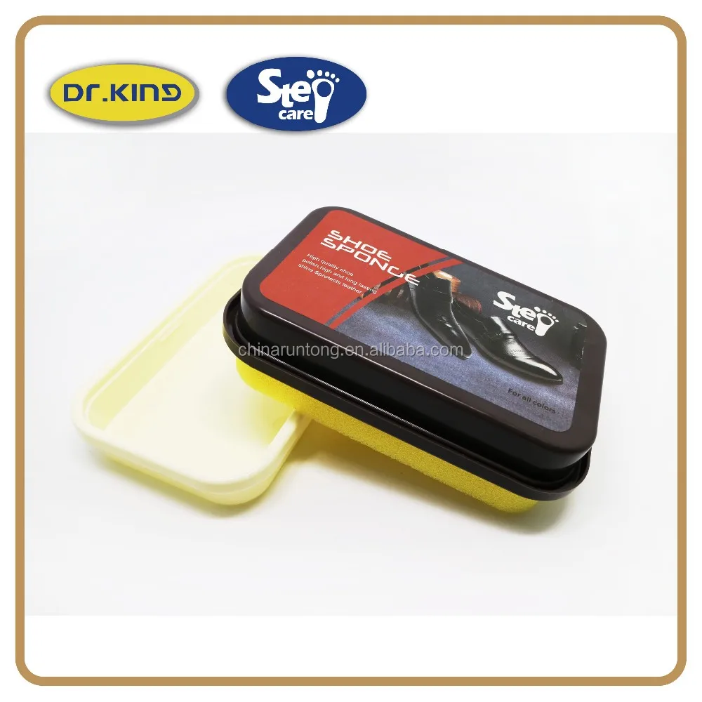 Plastic Box Doublesided Instant Clean Shoes Liquid Polish Sponge