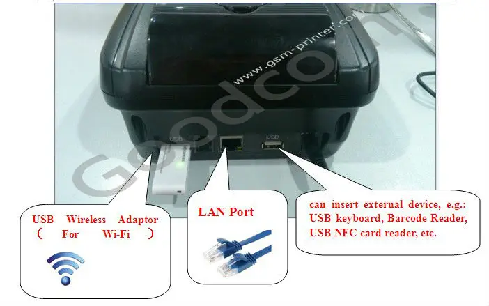 Free  WIFI and Lan  Network Terminal For Website Or Email Receipt Order Printer