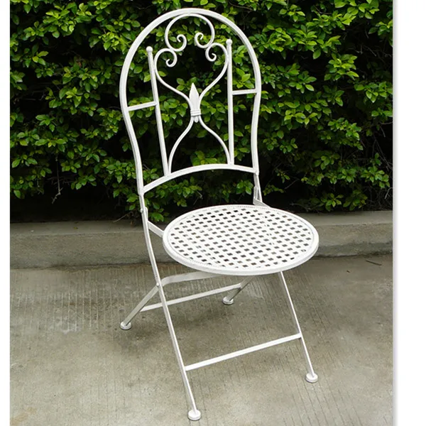 Rustic White Vintage Metal French Bistro Chairs Buy Metal French