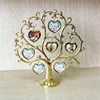Creative family tree heart shape golden Rhinestone Photo Frame for Baby Gift DIY for home decoration