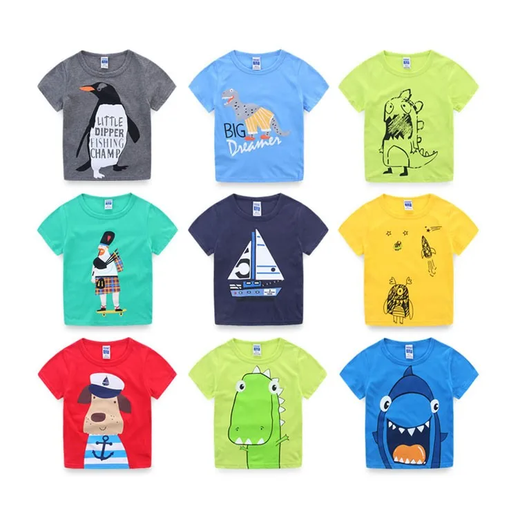 Custom 100% Cotton T Shirt Printing Cartoon Kids T Shirt Wholesale ...