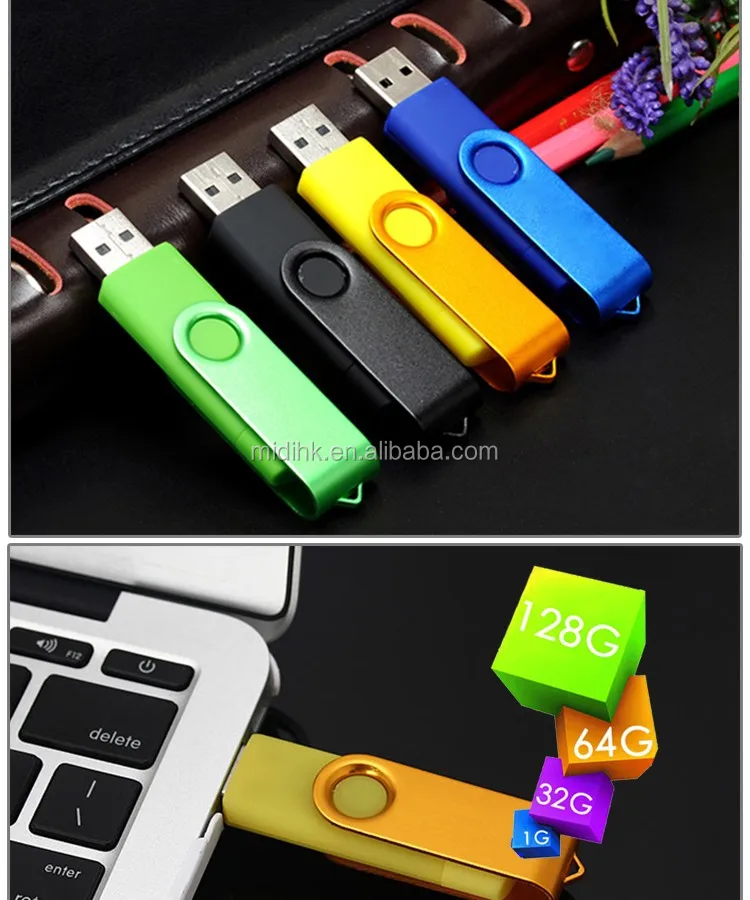 Hot Selling 2 in1 OTG Micro USB Flashdisk Memory Stick 2.0 3.0 Swiveling Flash Drive Promotion Gift with Customized Logo - ANKUX.COM