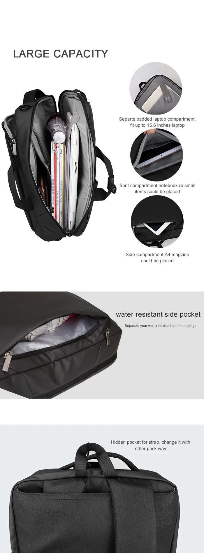 Aoking New Design 19 Inch Ultra Slim Business Travel Laptop Backpack ...