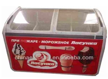 glass door ice cream freezer