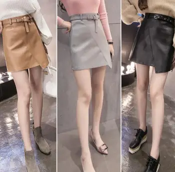 Zm32724a Autumn Latest Fashion Leather Short Skirt For Autumn Latest Fashion Leather