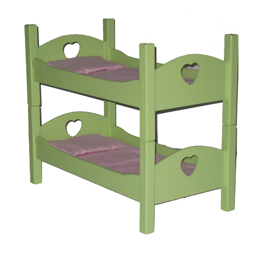 green bunk bed