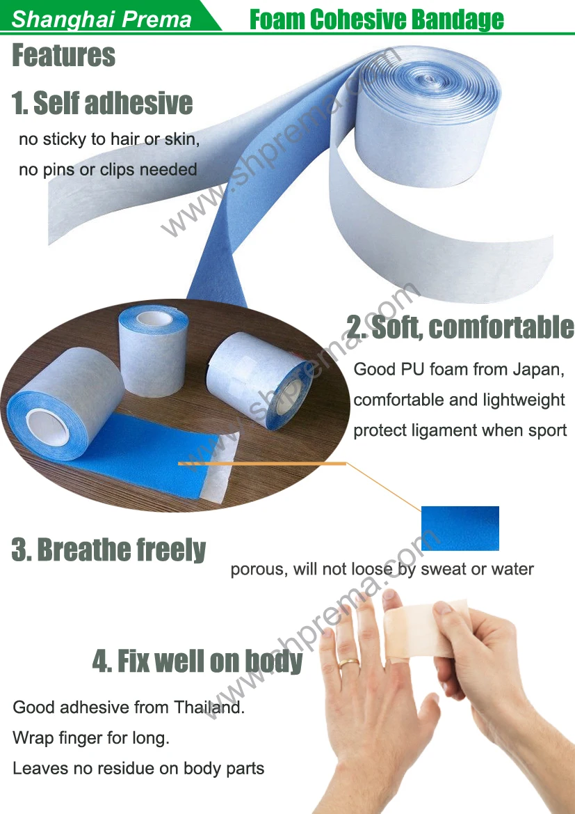 Prewrap Foam Adhesive Spray Bandage Buy Prewrap Foam,Pu Underwrap Pu