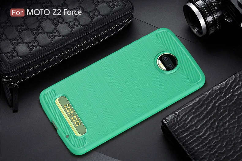 2017 New Arrival Carbon Fiber Tpu case For Moto Z2 Force brushed tpu soft cover For Moto Z2 Force