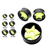 Star pattern Ear Plugs UV And Acrylic Material Ear Tunnels And Plugs