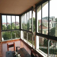 Manufactory atacado varanda de alum&iacute;nio janelas de correr de vidro compat&iacute;vel com produtos da china