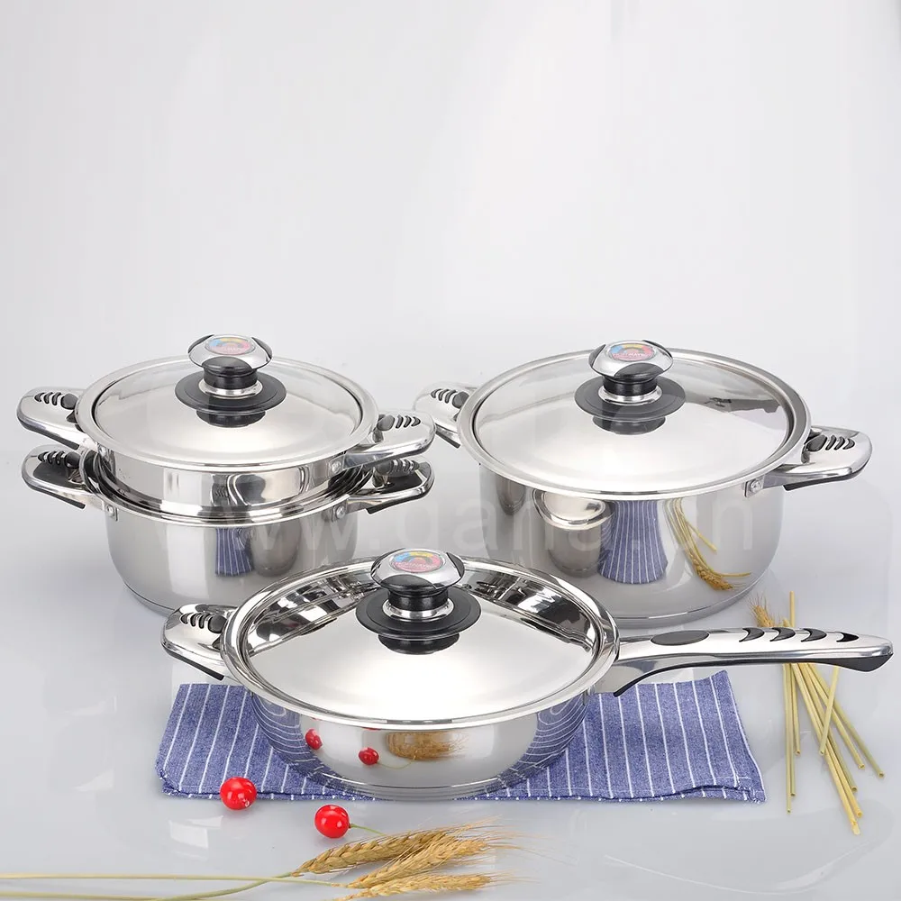 Stainless Steel Amc Cookware Set With Thermo Buy Amc Cookware Set