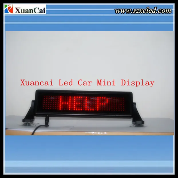 mini car led sign P6.7*35 Mini Led remote control / PC software programmed led display/led screen