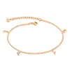 Hot design rose gold anklet designs anklet bracelet for women