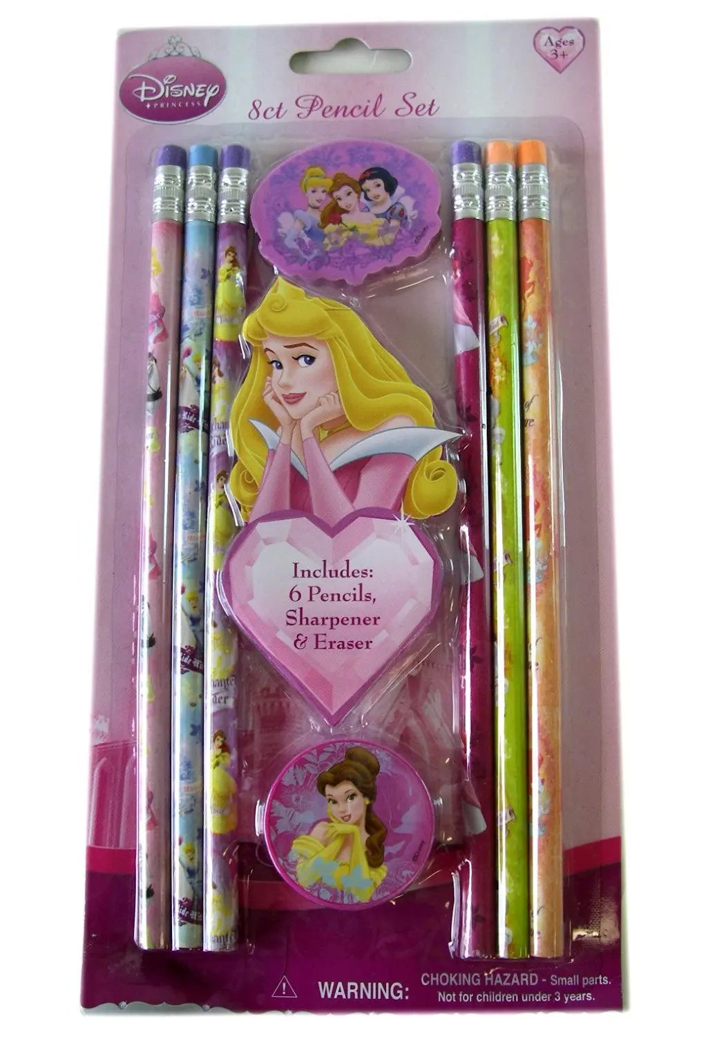 Disney Princess 8pc Princess Pencil Set - Disney Princess School Supplies - Disney Princess Pencil Pack