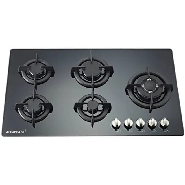 Cheap Price Safety Built In Gas Stove 5 Burners Gas Hob Covers