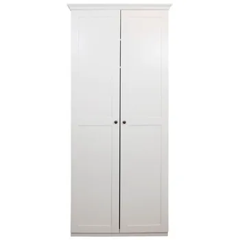 Melamine Cheap Price 2 Door Wooden Closet Wardrobe With Shelves