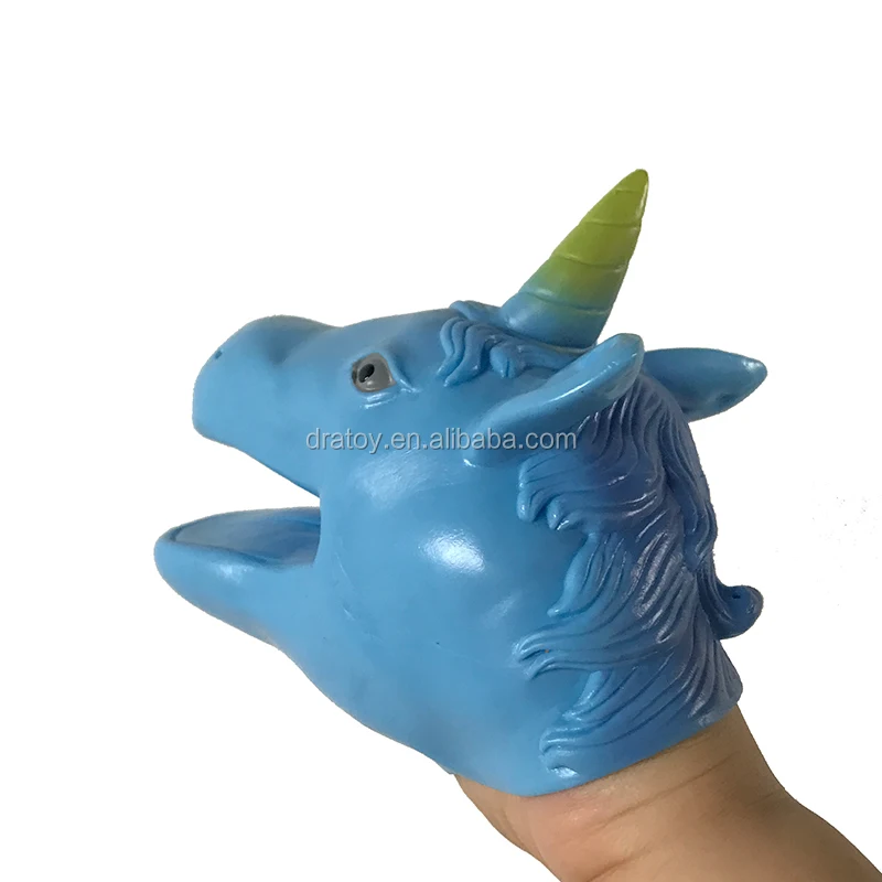 rubber unicorn hand puppet