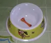 Plastic round clear dog bowl cat bowl for pets feeding