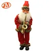 Hot Sales Christmas Present Adjust Volume Musical Santa Claus With Red Clothing Set And Playing Saxophone