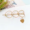 Golden Hear Star Shape metal spring hair clip long hair hair clip