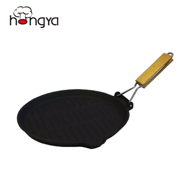 Korean Cast Iron Round Barbecue Grill Pan With Removable Handle Buy Korean Grill Pan,Barbecue