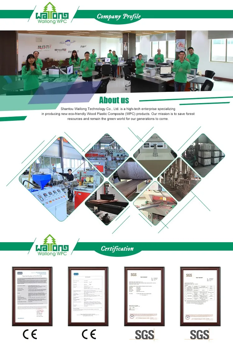 Various colors wpc environmental composites parquet flooring