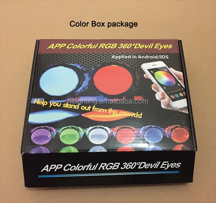 bluetooth led eye rgb for hid projector lens bluetooth led eye rgb for hid projector lens